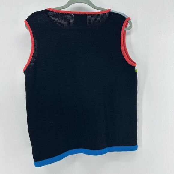 Vintage Storybook Knits Embroidered Sailboat Sweater Vest Women's M Lighthouse - Picture 6 of 10